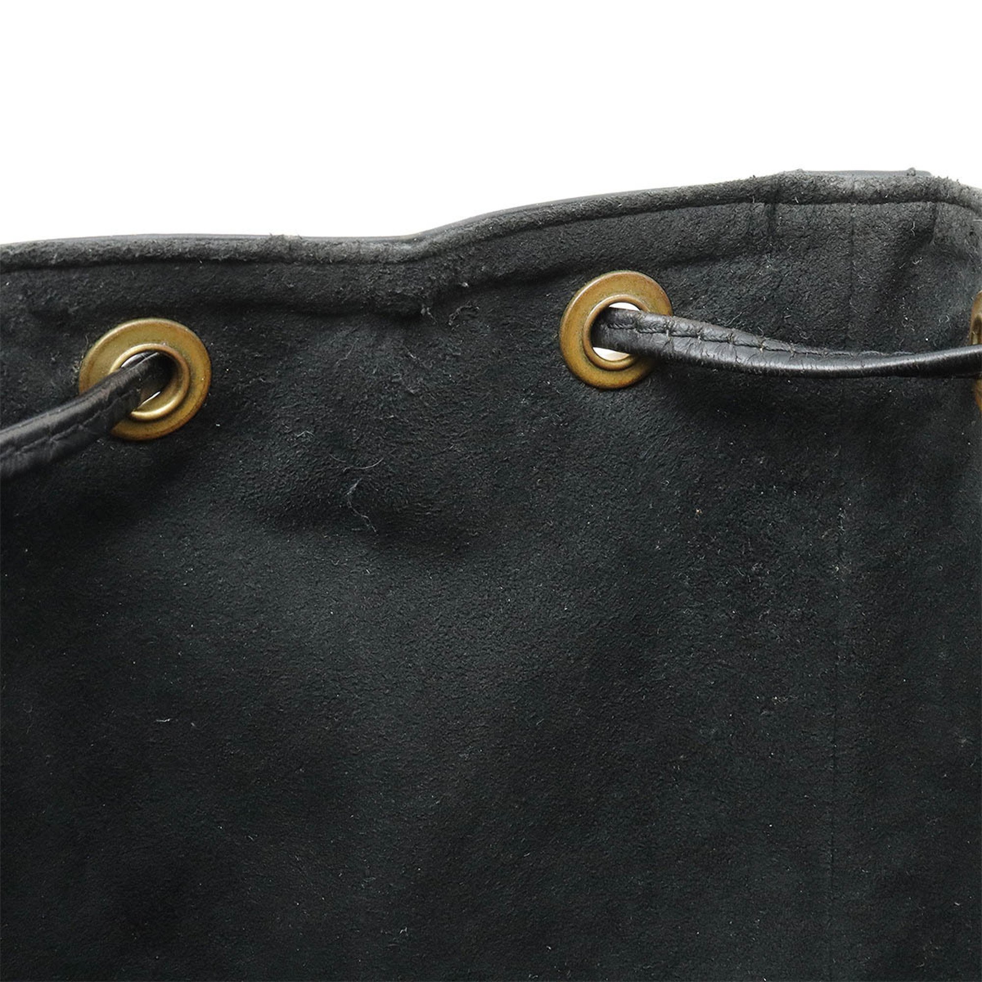 LOUIS VUITTON Louis Vuitton Epi Petit Noe Shoulder Bag Soft Leather Noir Black M59012