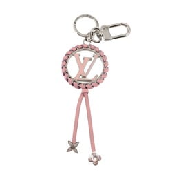 LOUIS VUITTON Very Key Ring Charm Pink M63081 Silver Hardware Bag and Holder
