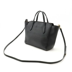 GUCCI Swing Bag Shoulder Leather Black 368827