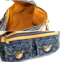 Louis Vuitton LOUIS VUITTON Monogram Denim Neo Speedy Hand Bag Canvas Leather Blue M95019