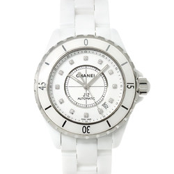 Chanel CHANEL J12 38mm H1629 Men's Watch Date 12P Diamond White Ceramic Automatic Self-Winding