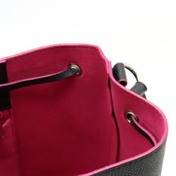 LOUIS VUITTON Louis Vuitton Lockme Bucket Shoulder Bag Leather Noir Black Pink M54677
