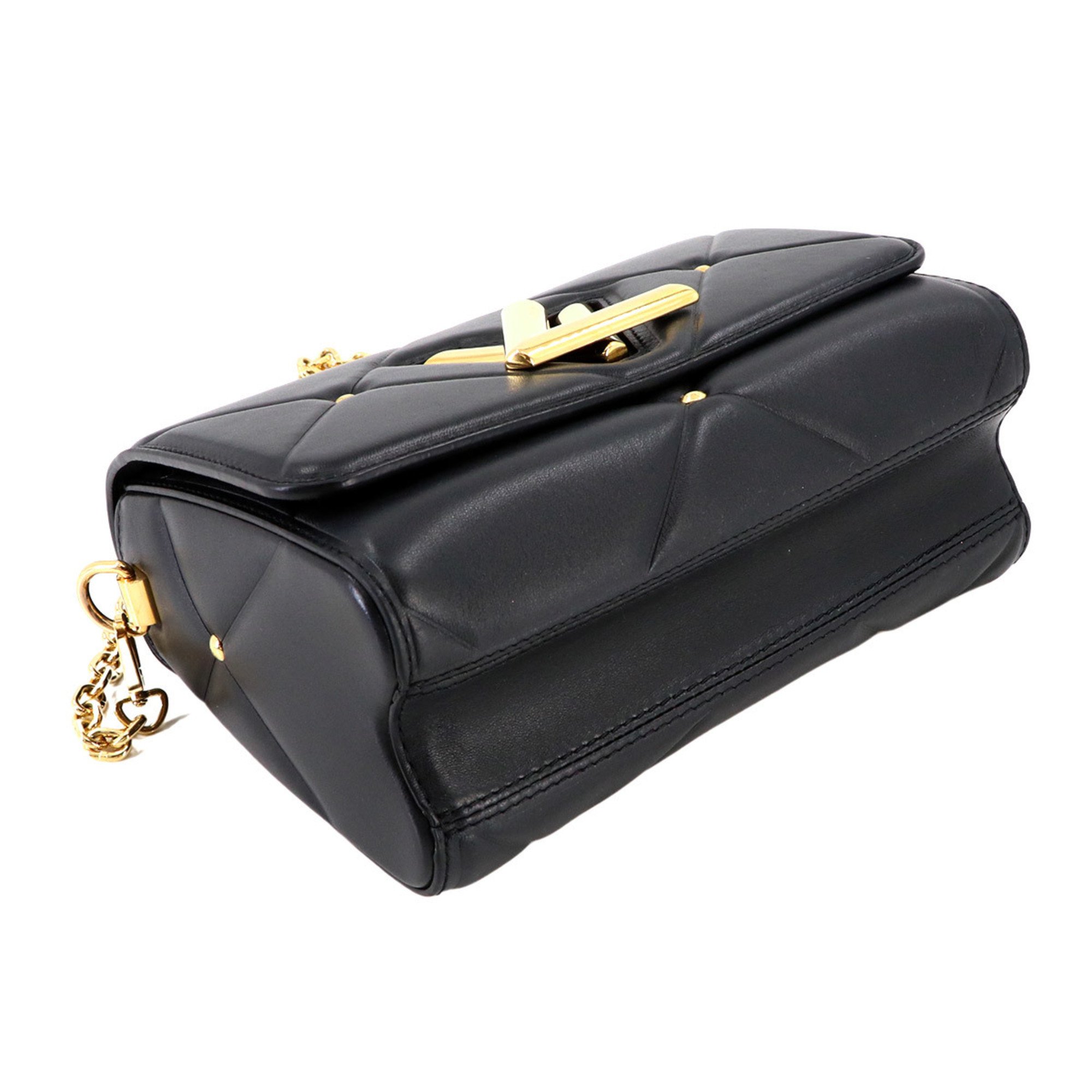 Louis Vuitton Twist MM Chain 2way Shoulder Bag Leather Black M59029 RFID Epi