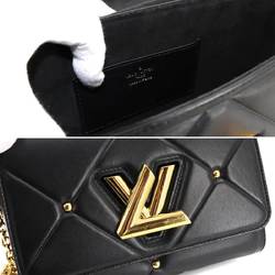 Louis Vuitton Twist MM Chain 2way Shoulder Bag Leather Black M59029 RFID Epi