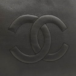 CHANEL Coco Ball Chain Shoulder Bag Tote Leather Black
