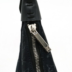 LOUIS VUITTON Louis Vuitton Monogram Satin Little Boulogne Pouch Handbag Leather Noir Black M92142