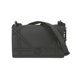 Christian Dior Diorama Chain Shoulder Bag Leather Black