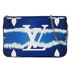 Louis Vuitton LOUIS VUITTON Bag LV Escale Women's Shoulder Pochette Double Zip Blue M69124 Chain Compact