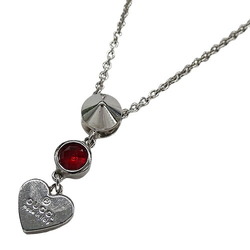 GUCCI Necklace for Women, SV925, Red Stone, Heart, Silver, Red, 325871