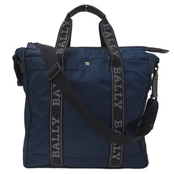 BALLY Bags for Men Handbags Shoulder 2way Nylon Navy Outing Bag Blue