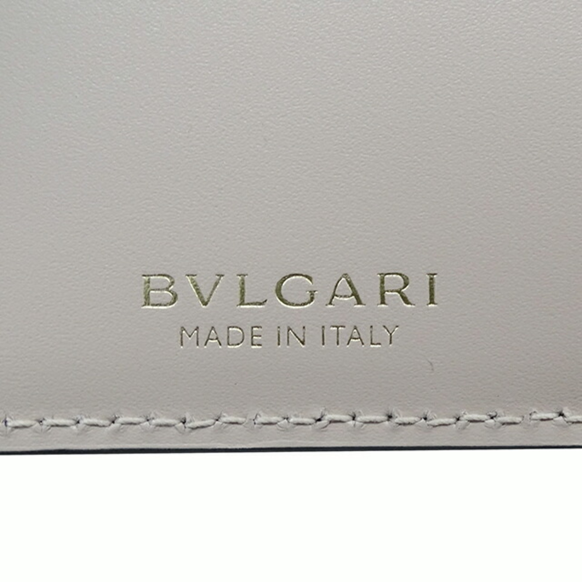 BVLGARI Women's Serpenti Bi-fold Wallet Leather Forever Champagne Beige 291331 Compact Metallic