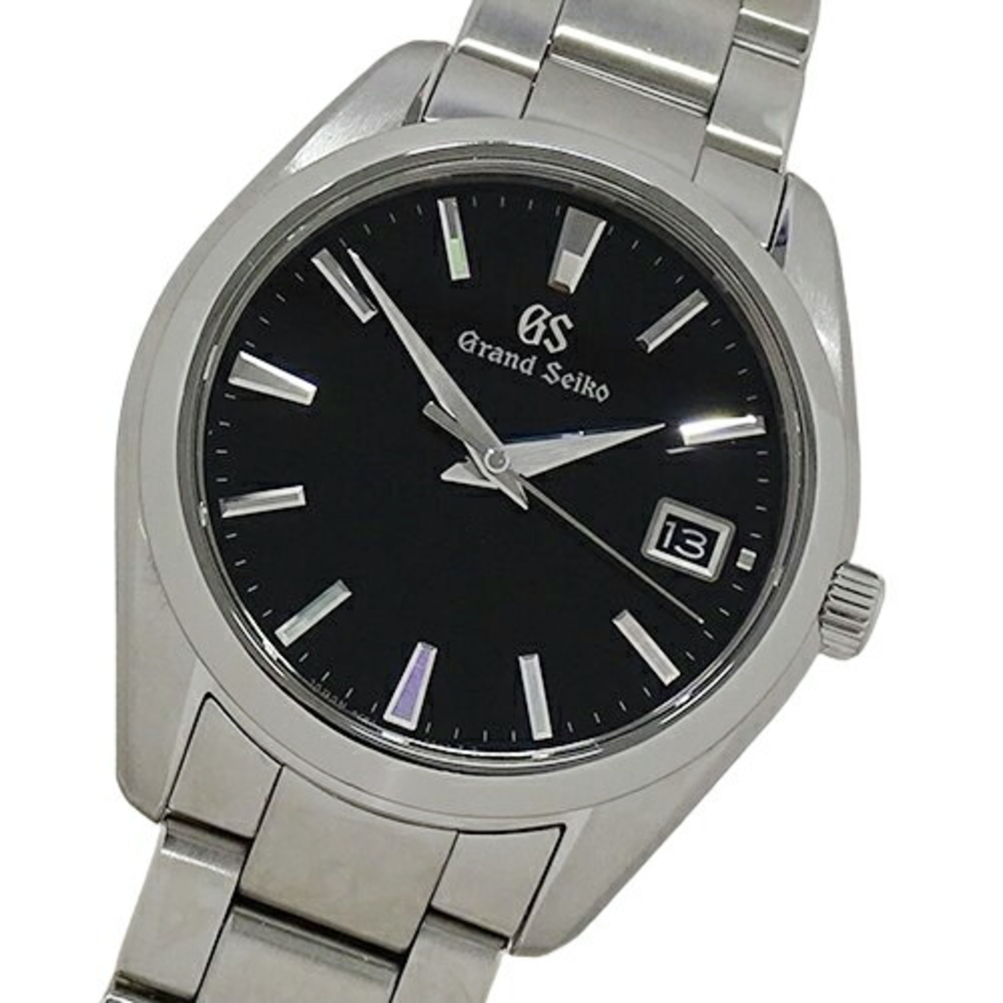 Grand Seiko GRAND SEIKO GS Heritage 9F82-0AF0 SBGV223 Watch Men's Date Quartz Stainless Steel SS Silver Black Polished