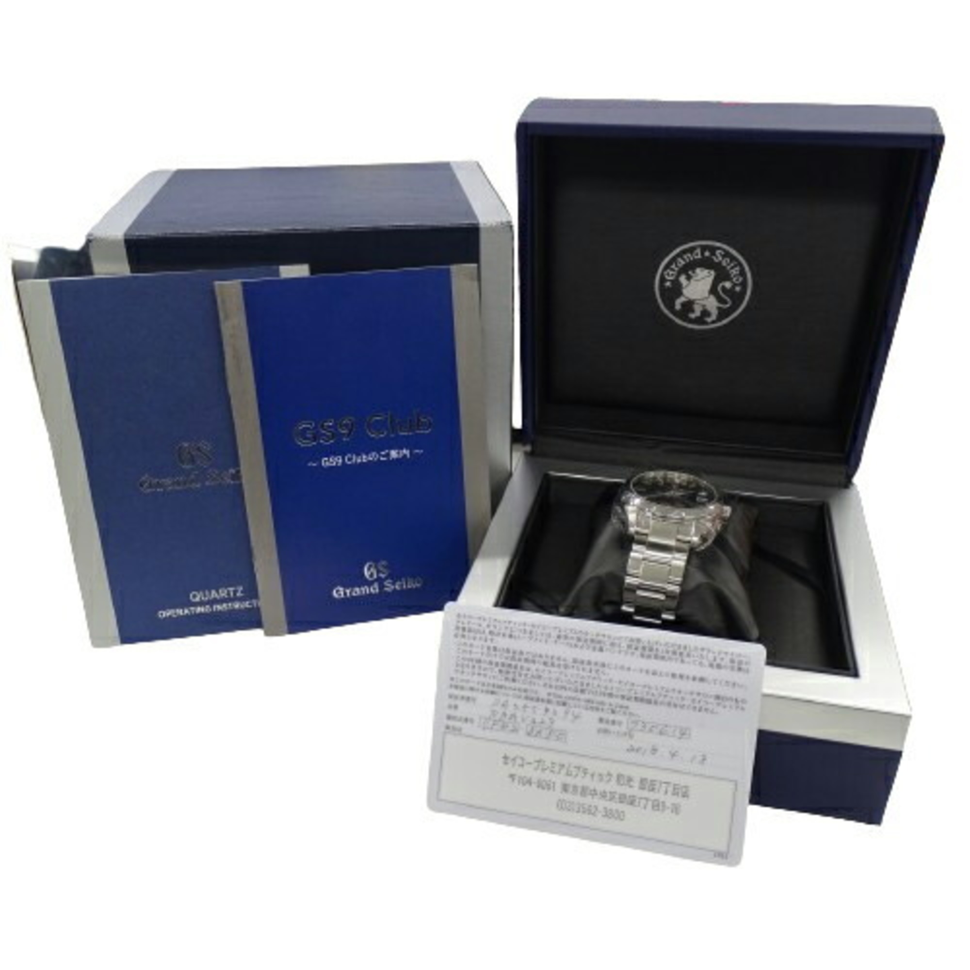 Grand Seiko GRAND SEIKO GS Heritage 9F82-0AF0 SBGV223 Watch Men's Date Quartz Stainless Steel SS Silver Black Polished