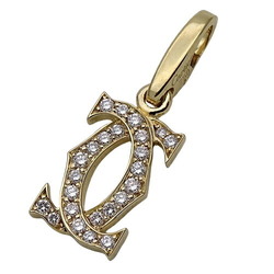 Cartier Pendant Top for Women and Men, Charm, 750YG, Diamond, 2C, Yellow Gold, Polished