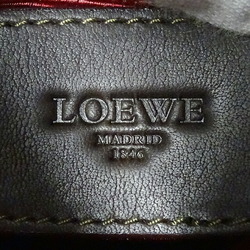 LOEWE Women's Shoulder Bag Leather Dark Brown Compact
