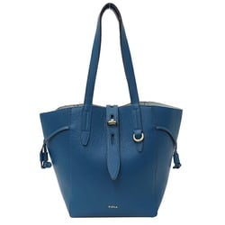 Furla Women's Tote Bag Leather NET Blue Shoulder