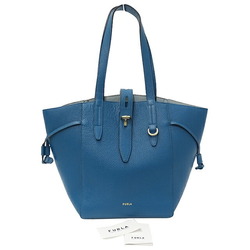 Furla Women's Tote Bag Leather NET Blue Shoulder