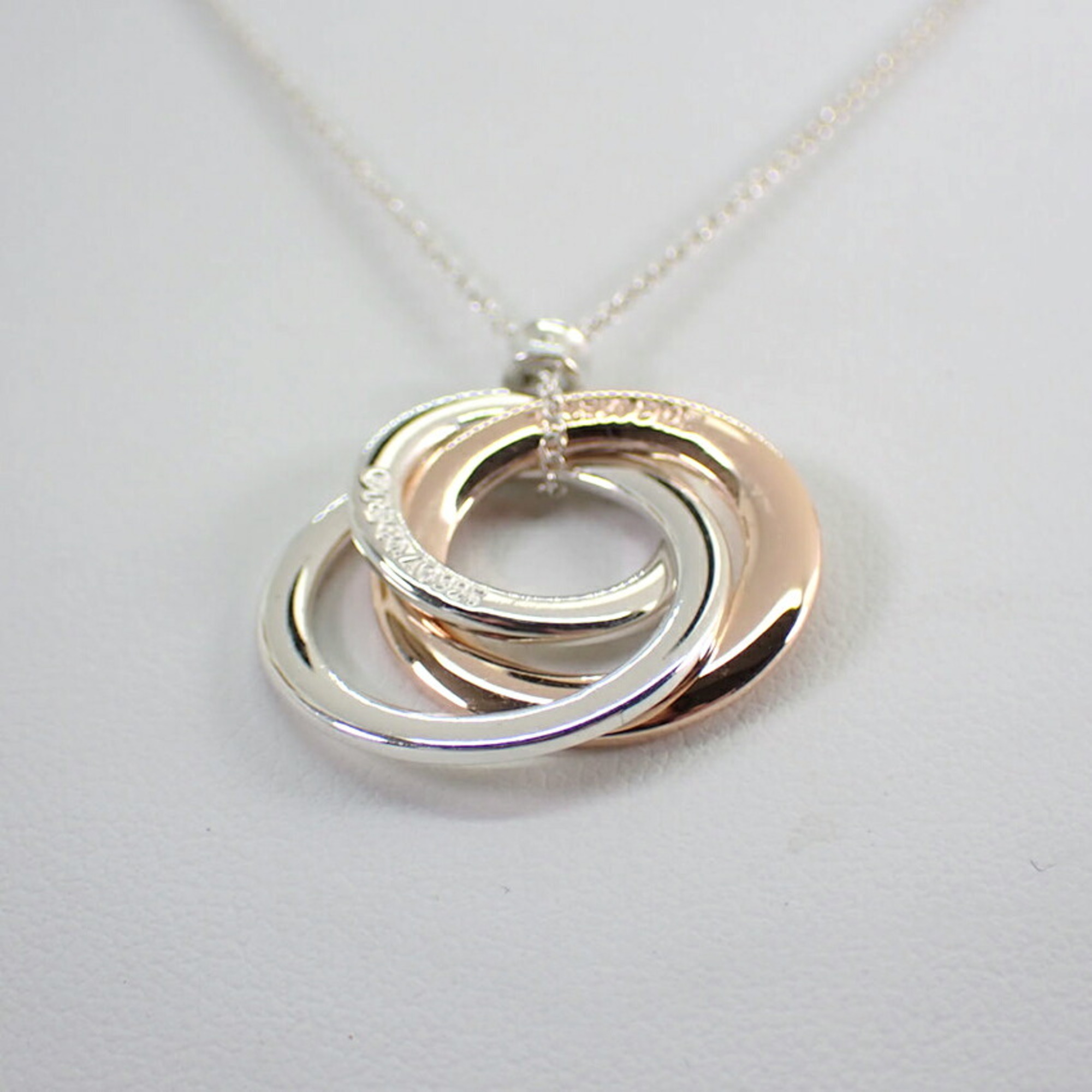 TIFFANY 925 metal 1837 interlocking circle necklace