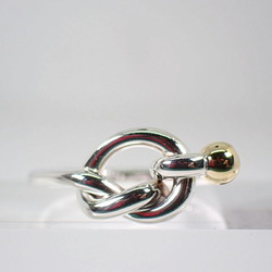 TIFFANY 925 750 Love Knot Combination Ring Size 12.5