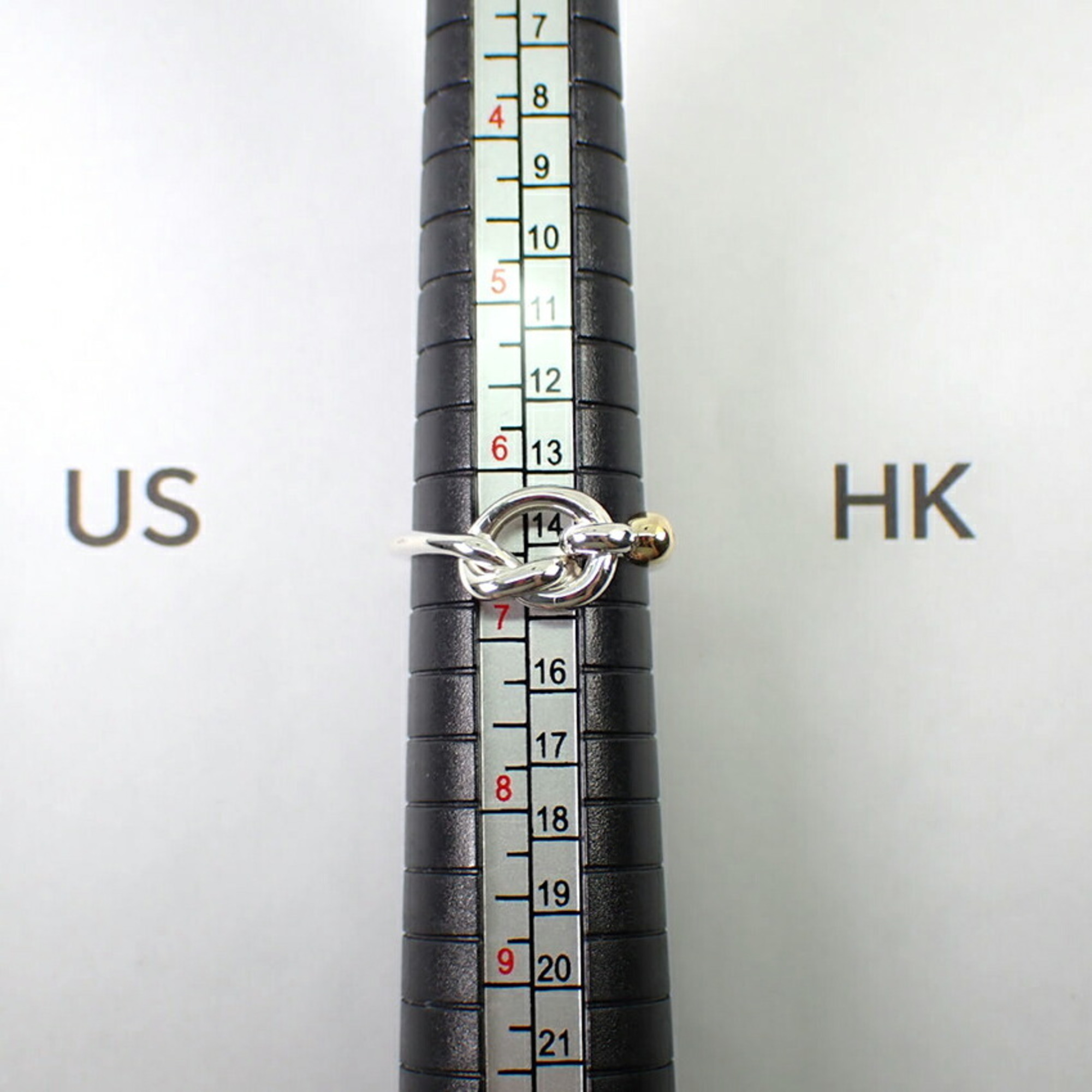 TIFFANY 925 750 Love Knot Combination Ring Size 12.5