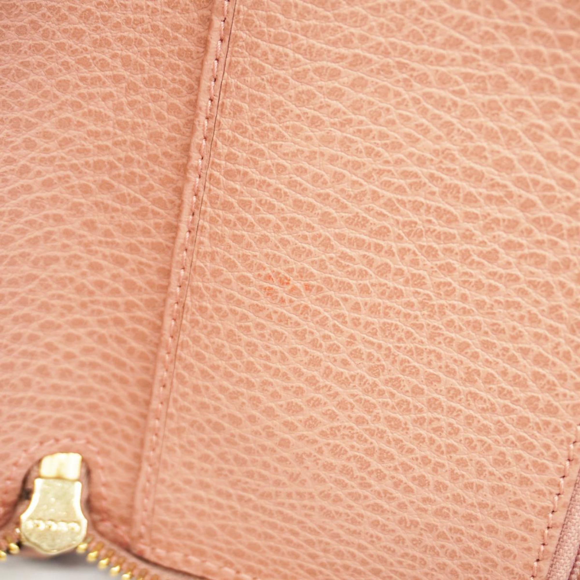Gucci Swing Long Wallet 354497 Leather Dusty Pink Champagne Women's