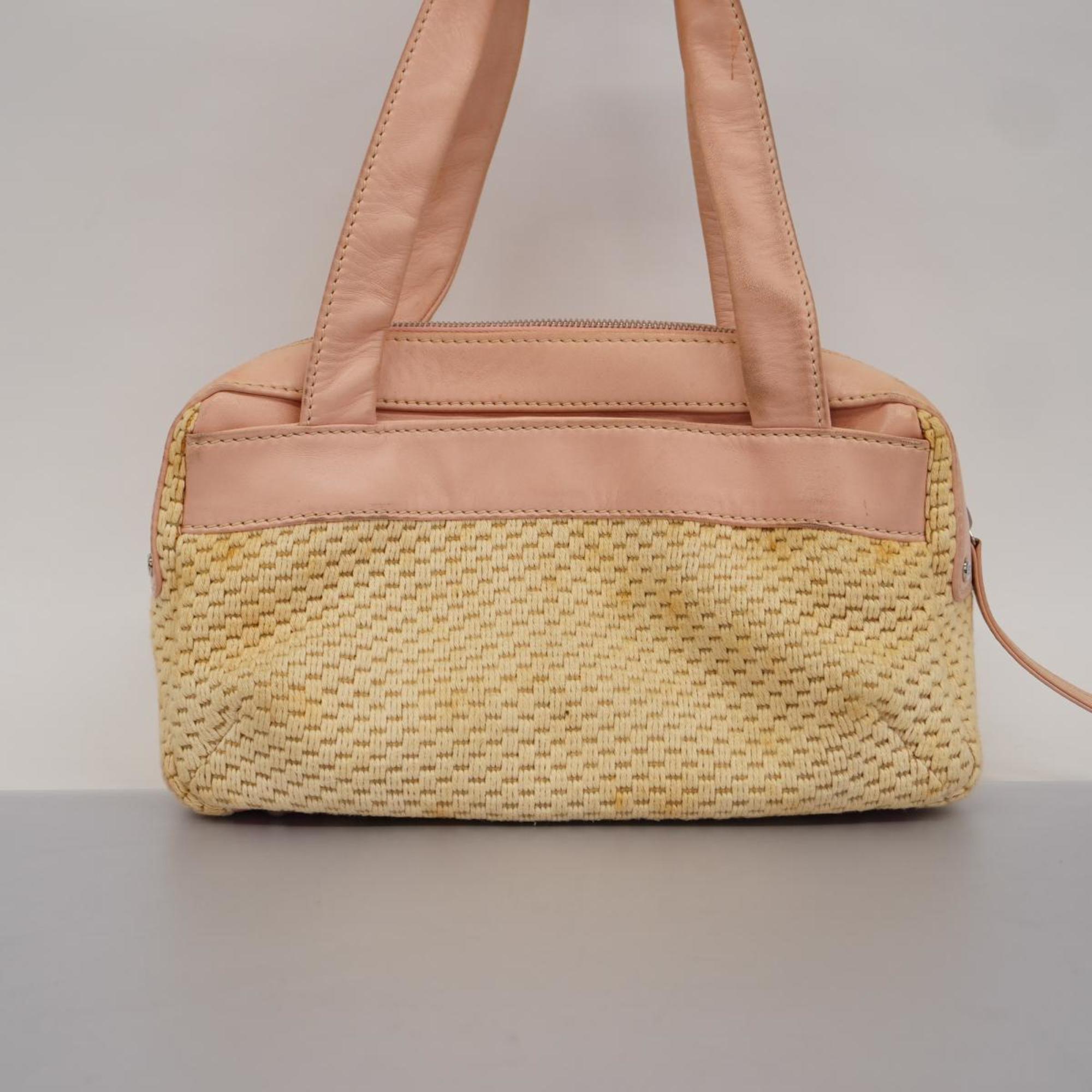 Chanel handbag lambskin beige pink ladies