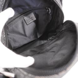 Gucci Shoulder Bag GG Canvas 03136 Leather Black Women's