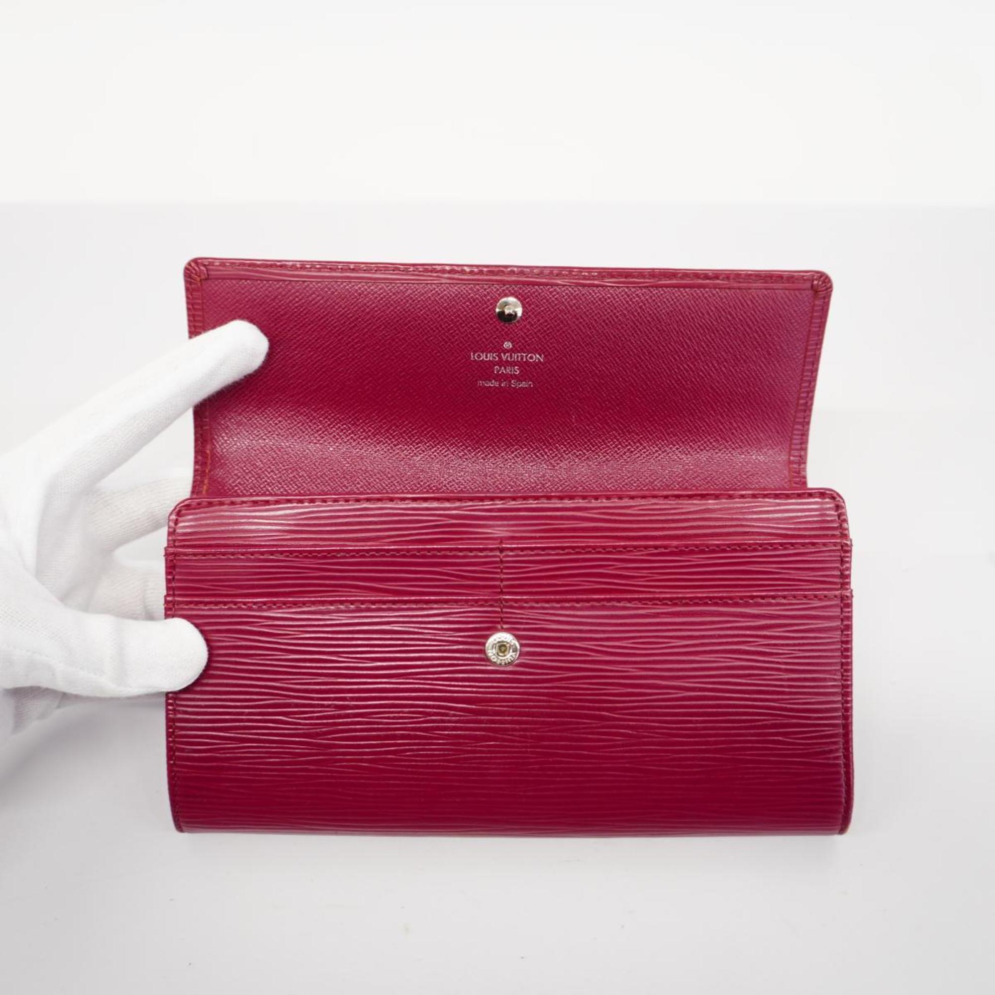 Louis Vuitton Long Wallet Epi Portefeuille Sarah M60317 Fuchsia Ladies
