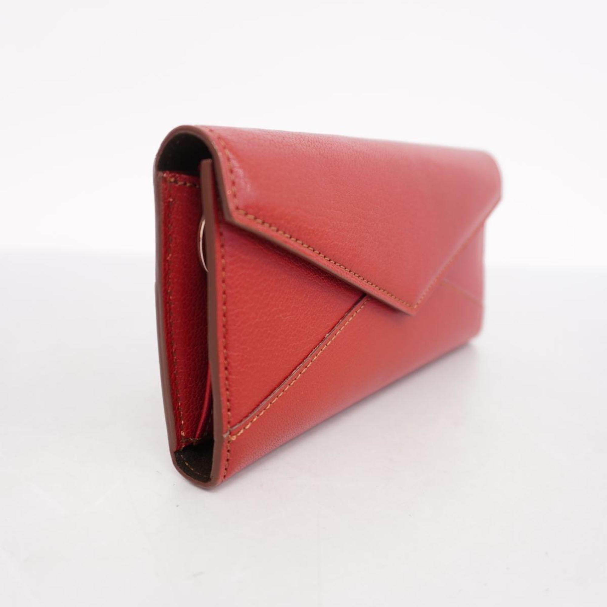 Cartier long wallet Le Must leather red ladies