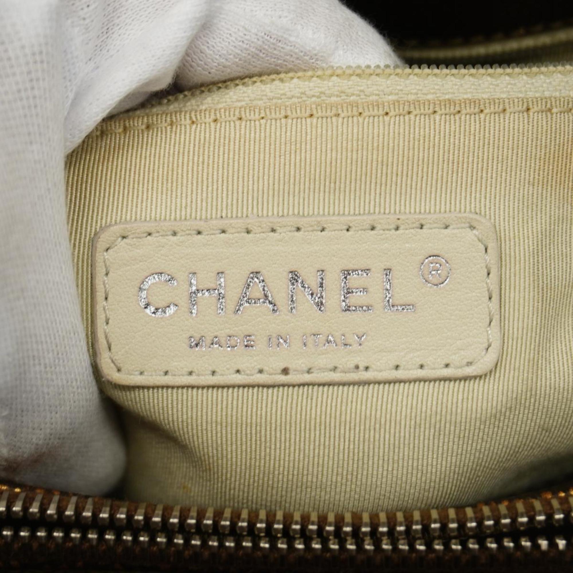 Chanel Shoulder Bag Matelasse Chain Caviar Skin Brown Women's