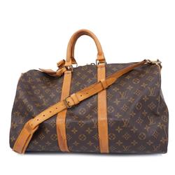 Louis Vuitton Boston Bag Monogram Keepall Bandouliere 45 M41418 Brown Men's Women's