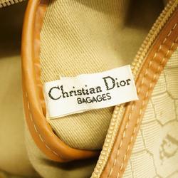 Christian Dior Boston Bag Honeycomb Canvas Beige Men's Women's