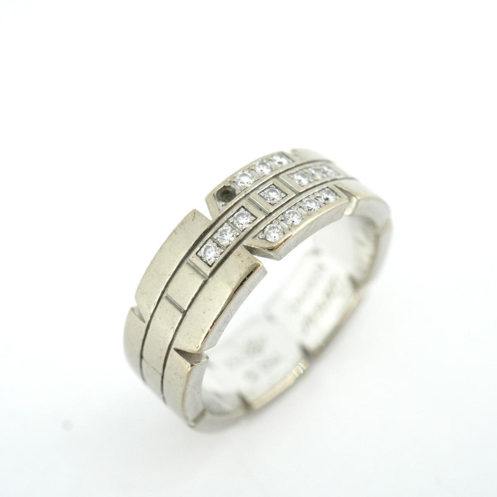 Cartier Tank Francaise Diamond Ring K18WG White Gold Ladies