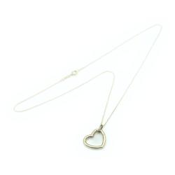 TIFFANY & Co. Tiffany K18 Diamond Heart Necklace 18K Azuki Chain