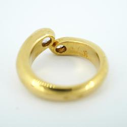 Cartier Ring Ellipse Doted 2PD Diamond K18YG Yellow Gold Women's