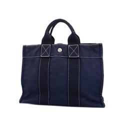 Hermes Tote Bag Deauville PM Canvas Navy Women's