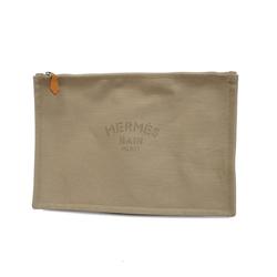 Hermes Pouch Yachting Flat GM Canvas Beige - Men's and Women's