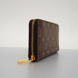 Louis Vuitton Long Wallet Monogram Zippy M41895 Brown Fuchsia Ladies