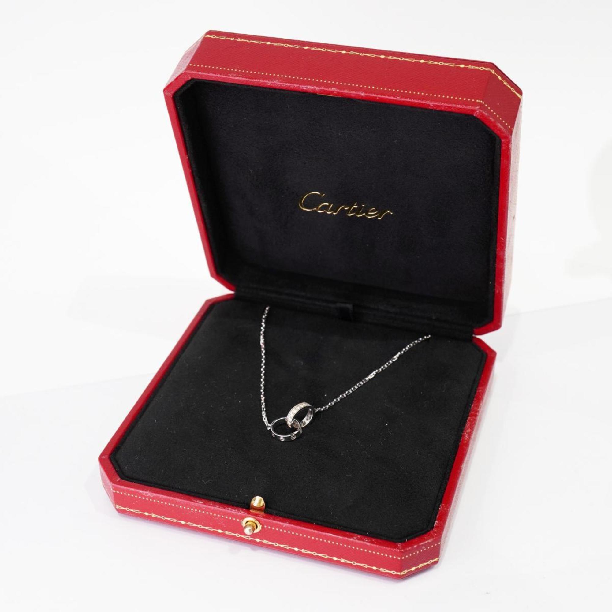 Cartier Necklace Baby Love Diamond K18WG White Gold Ladies