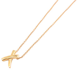 TIFFANY&Co. Tiffany 750YG Paloma Picasso Love & Kiss Necklace Yellow Gold Women's