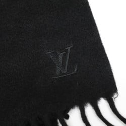 LOUIS VUITTON M75362 Echarpe Geram LV Embroidered Cashmere Scarf Black Men's