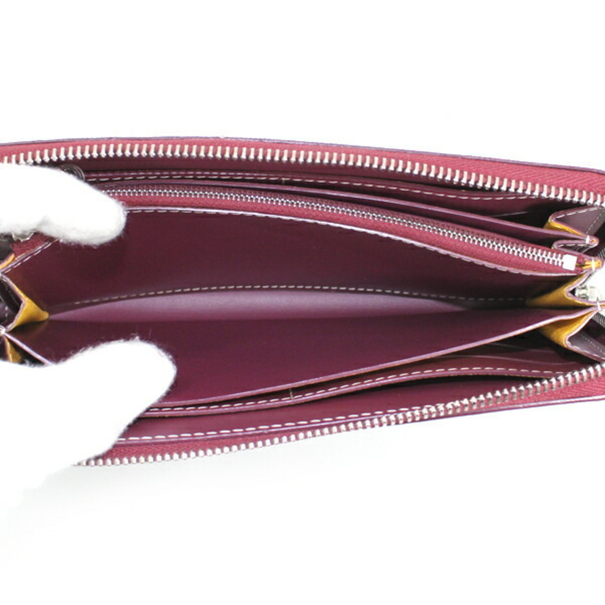 Goyard Long Wallet Round Zip Around Matignon GM APMZIP Herringbone Men's Canvas Leather Bordeaux GOYARD TK2262
