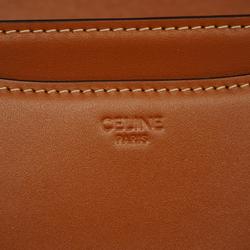 Celine Shoulder Bag Seize Busas Small Leather Brown Women's