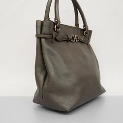 Salvatore Ferragamo Tote Bag Gancini Leather Brown Women's
