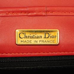 Christian Dior Shoulder Bag Leather Red Women's