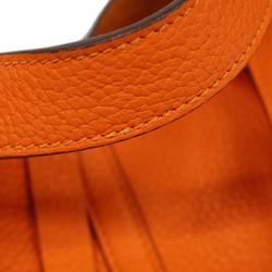 Hermes Handbag Picotin Lock PM Taurillon Clemence Orange Women's