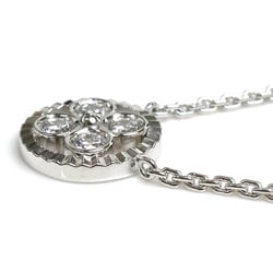 LOUIS VUITTON K18WG White Gold Pendant Sun Blossom BB Necklace Q93595 Diamond 5.0g - 41.5cm Women's