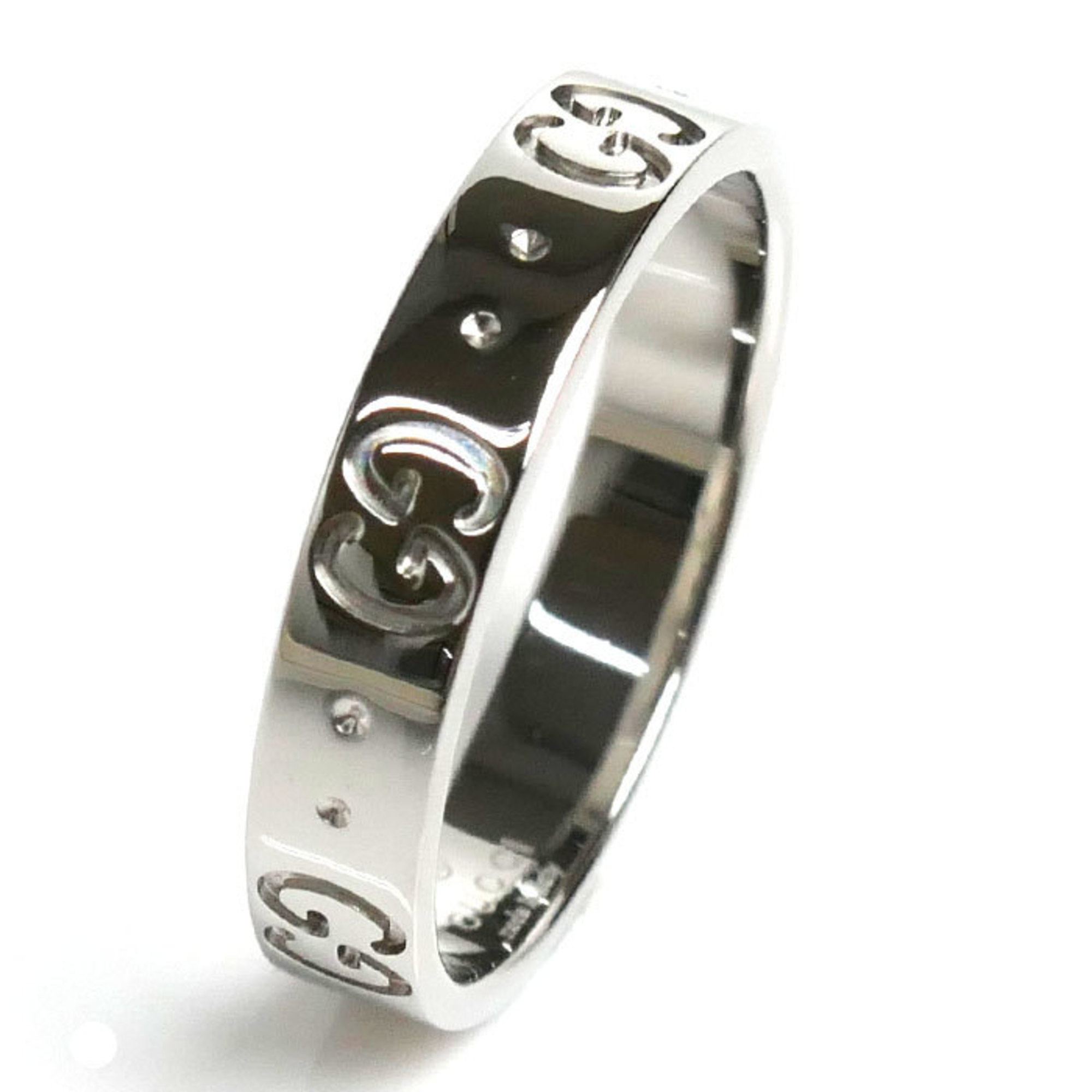 GUCCI Gucci K18WG White Gold Icon Ring 3.6g for Men and Women