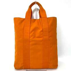Hermes Bag French Festival Foule Tou Cabas Orange Tote Handbag Women Men Canvas HERMES
