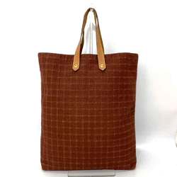 Hermes Bag Amedaba GM Brown Tote Handbag Women's Cotton Canvas HERMES